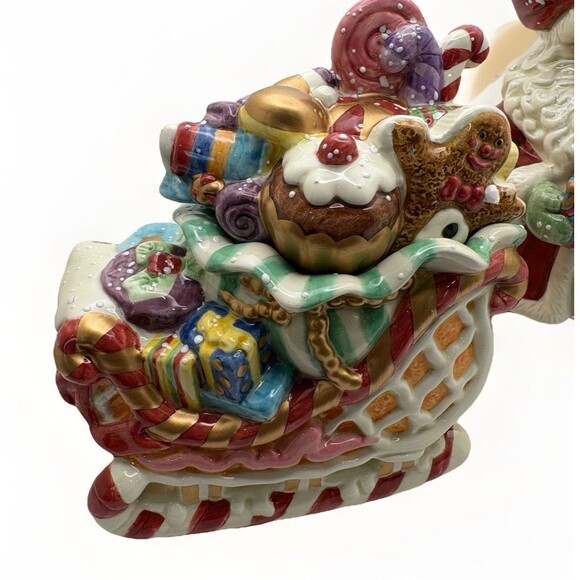 FITZ AND FLOYD Candy Lane Sugar And Creamer Set, NEW IN BOX Retired Pattern - Picture 2 of 9